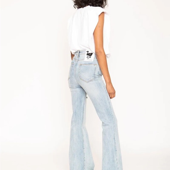 Free People x Sandrine Rose - NWT Distressed Flare Jeans - Picture 5 of 13